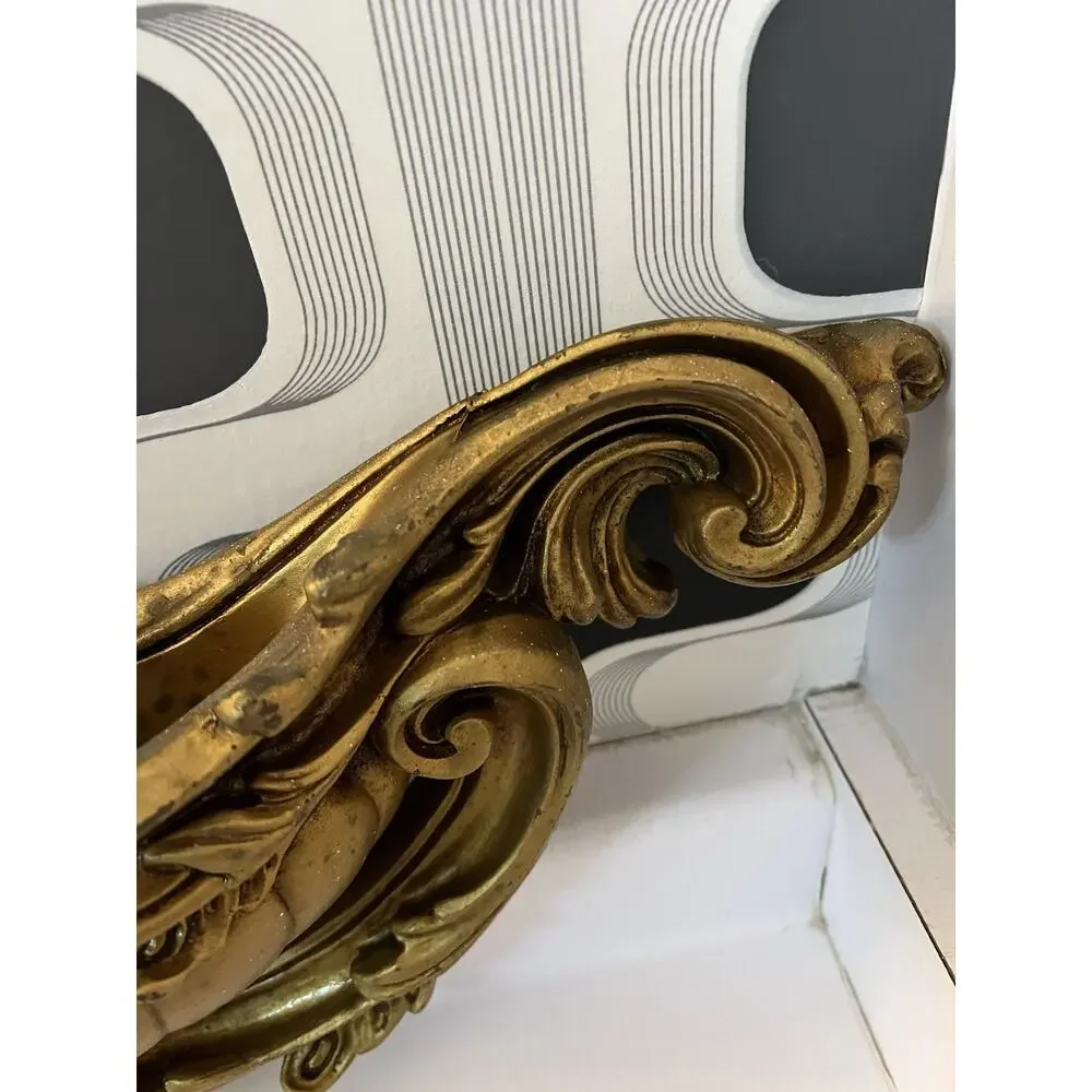 Vintage MCM Ornate Wall Pocket Planter Universal Statuary Hollywood Regency 19”L
